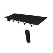 simhoa Folding Camping Cot Foldable Outdoor Bed with Carry Bag Easy Set up for Adults Kids Sleeping Bed for Backpacking Tent Office black